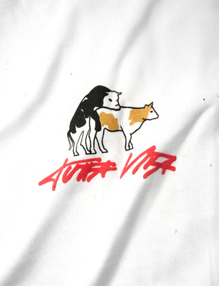 T-Shirt Bianca Mucche (versione stampata)